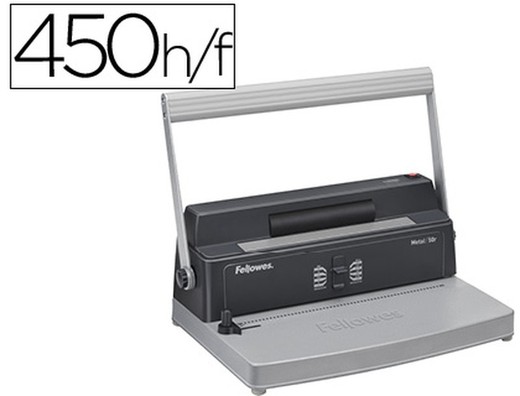 Encuadernadora Para Espiral Fellowes Metal 50r Perfora 12 Hojas Formato