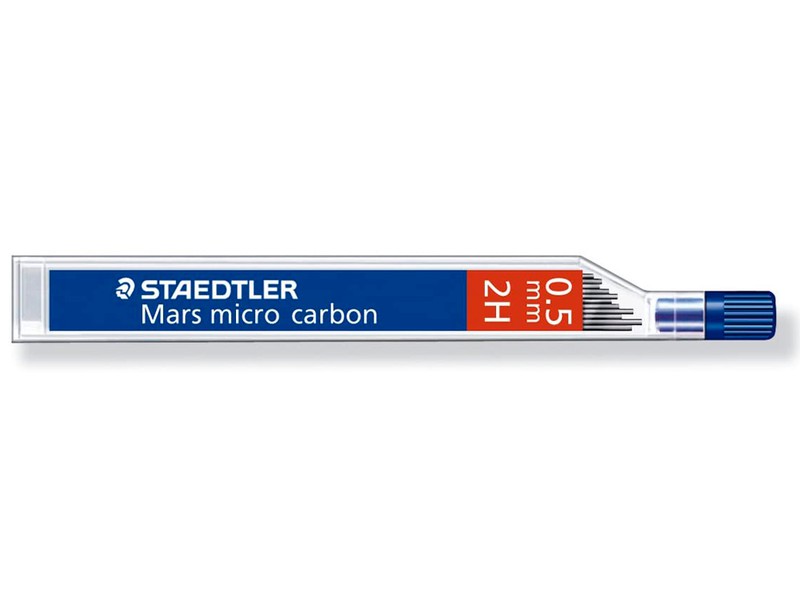 Minas Staedtler Mars Micro Grafito 0 5 Mm 2h Tubo Con 12 Unidades Firpack