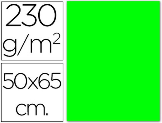 Cartulina Fluorescente Verde 50x65 Cm