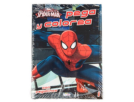 Cuaderno De Colorear Spiderman Pegacolor Con Pegatinas 12 Paginas 210x280  Mm — Firpack