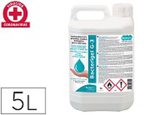 Gel Hidroalcoholico Antiséptico BACTERISAN Bacterigel G3 Para Manos / Garrafa 5 Litros