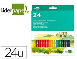 Acuarela Liderpapel 24 Colores con Pincel Estuche de Plastico