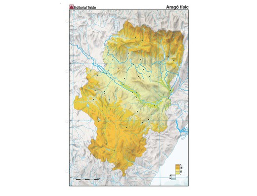 Mapa Mudo Color Din A4 Aragon Fisico — Firpack 0185