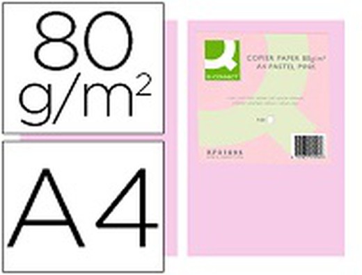 Papel Color Q-CONNET Din A4 - Colores / 80 GR Paquete de 500 Hojas