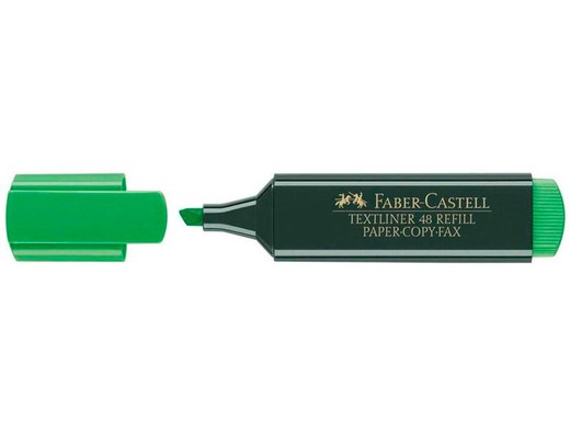 Rotulador Faber Castell Fluorescente Textliner 48-63 Verde Blister de 1  Unidad. Subrayadores otras marcas . La Superpapelería