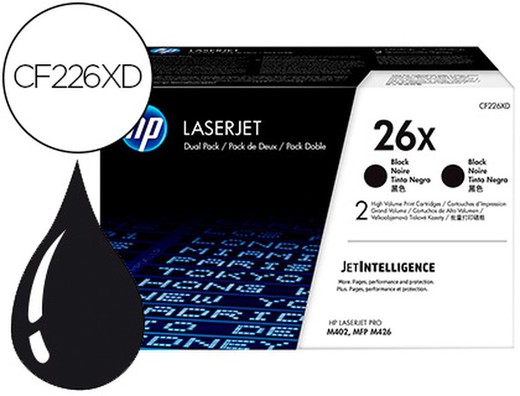 Toner Hp Laserjet Pro 26x M402 Mfp M426 Negro Pack De 2 Unidades 9000 Paginas