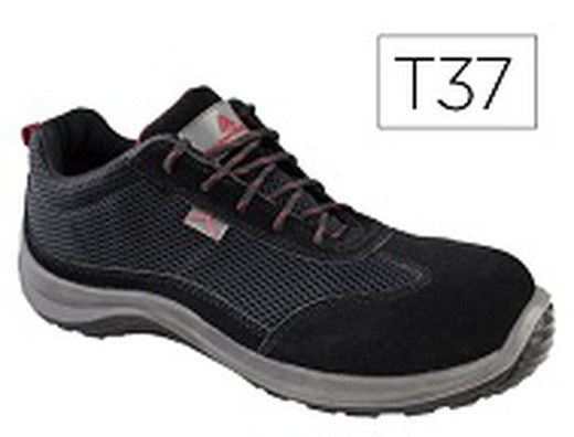 Zapatos De Seguridad DELTAPLUS Asti Piel De Serraje, Suela De Composite Negro (Talla 37-45)
