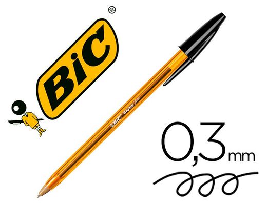 Boligrafo Bic Cristal Punta Fina Negro