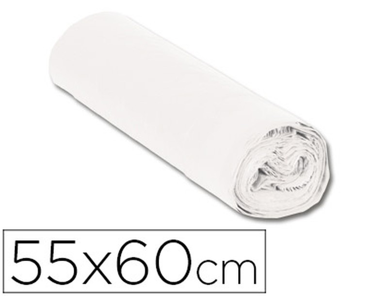 Bolsa Basura Domestica Blanca con Autocierre 55 X 56 cm Rollo de