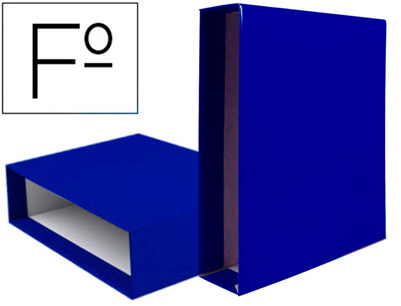 Caja archivador de palanca Classic Blue Cuarto apaisado 