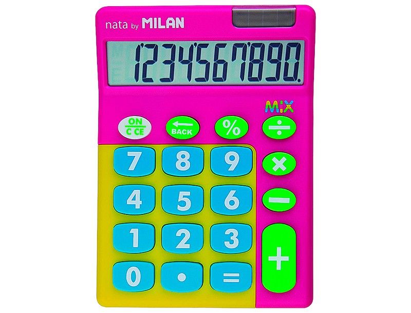 Blíster Calculadora 8 Dígitos Con Teclas Grandes Color Negro Y Rojo - Ofinel