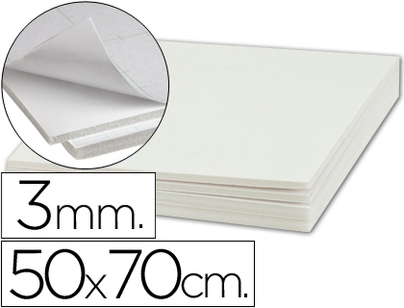 Carton Pluma Liderpapel Adhesivo 1 Cara 50x70 Cm Espesor 3 Mm — Firpack