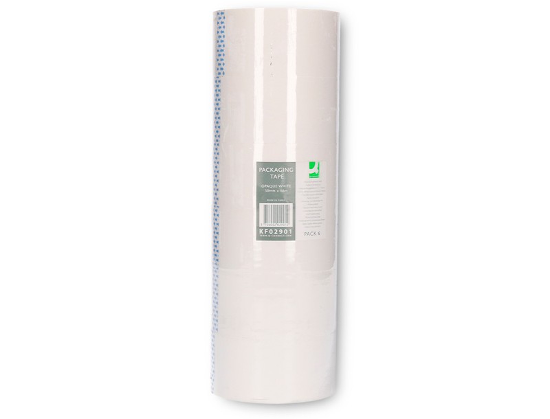 Cinta adhesiva Q-connect polipropileno blanca 66 mt x 50 mm para embalaje  KF02901