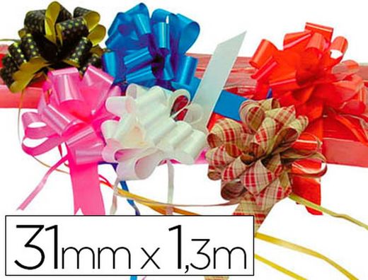 Cinta Para Hacer Lazos Rojo 130 Cm X 31 Mm Unidad