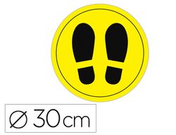 Circulo De Señalizacion Adhesivo Apli Para Suelo Pvc 100 Mc Pies Color Amarillo/Negro Diametro 30 Cm