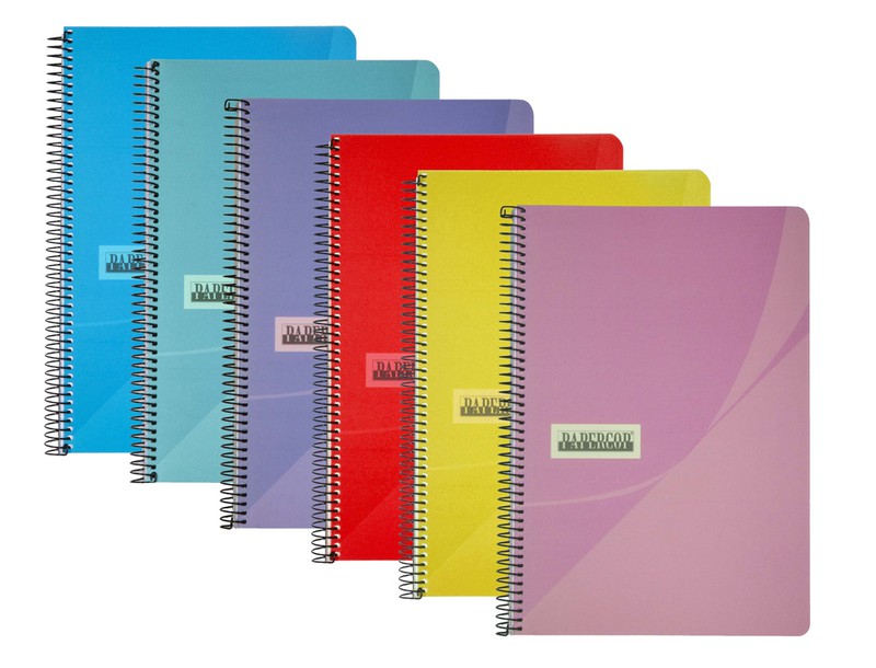 Cuaderno Espiral Papercop Cuarto Tapa Plastico H Gr Pauta Mm Con Margen Colores