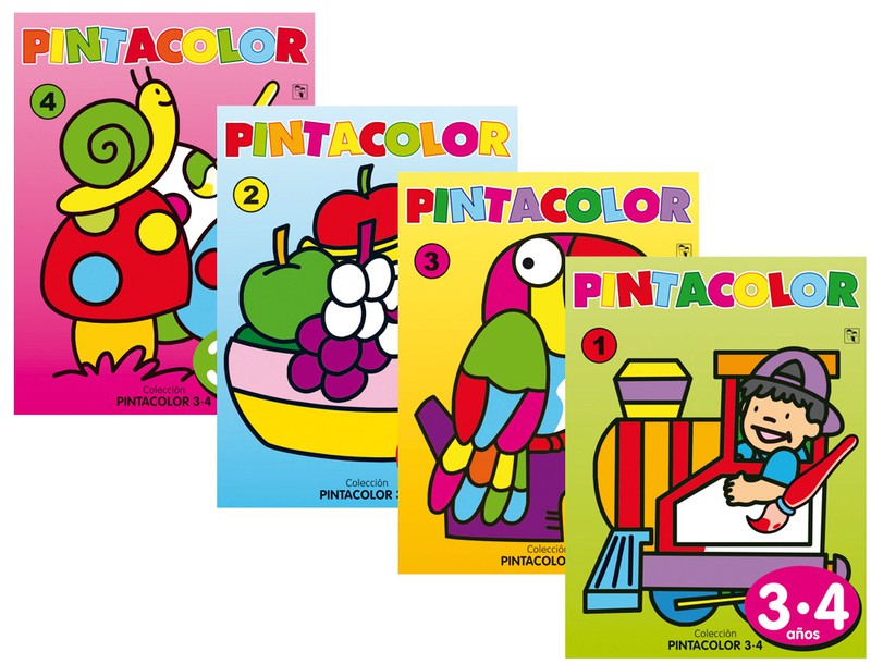 Cuaderno para colorear Niños 3 4 años Colores surtidos
