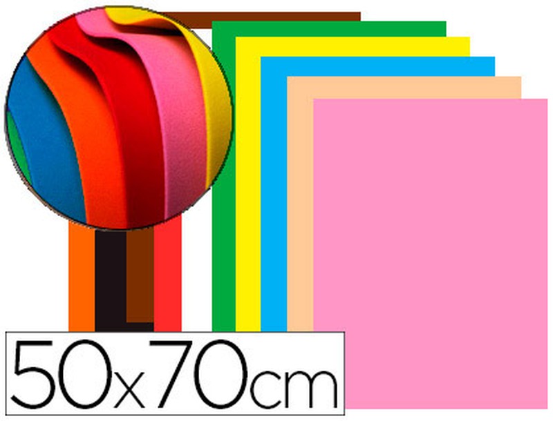 Goma Eva Liderpapel 50x70cm 60g/M2 Espesor 1,5mm Colores Surtidos — Firpack