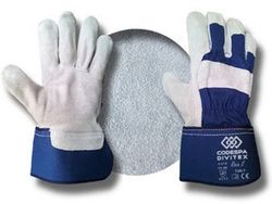 Guantes Cuero Y Lona / Mod. Roca E