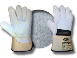 Guantes Cuero Y Lona / Mod. Terra Kv