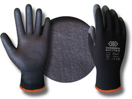 Guantes Poliéster Con Poliuretano / Mod. Sensil