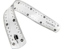 Juego Escuadra 10 Cm Cartabon 14 Cm Regla 30 Cm Y Semicirc. Plastico Flexible En Petaca Liderpapel Transparente