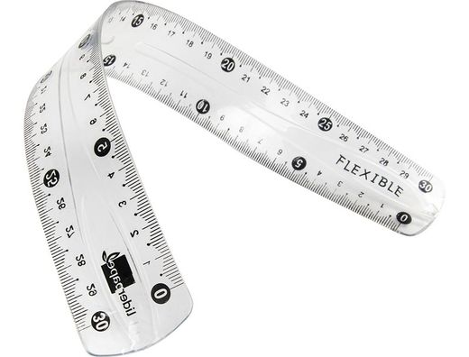 Juego Escuadra 10 Cm Cartabon 14 Cm Regla 30 Cm Y Semicirc. Plastico Flexible En Petaca Liderpapel Transparente