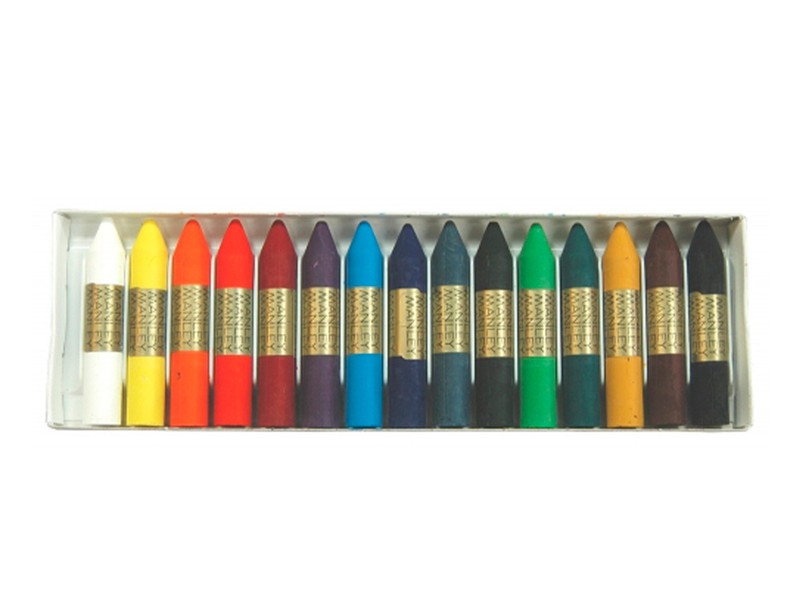 Lapices De Cera Manley Unicolor Celeste Claro N.41 Caja De 12 Unidades —  Firpack