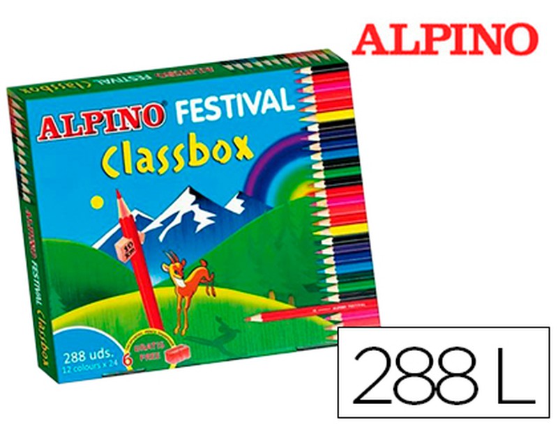 Pack 12 Lápices de colores + 12 Rotuladores Alpino