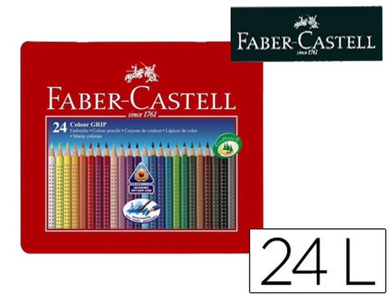 Lapices De Colores Faber Castell Acuarelable Colour Grip Triangular Caja  Metalica De 24 Colores Surtidos — Firpack