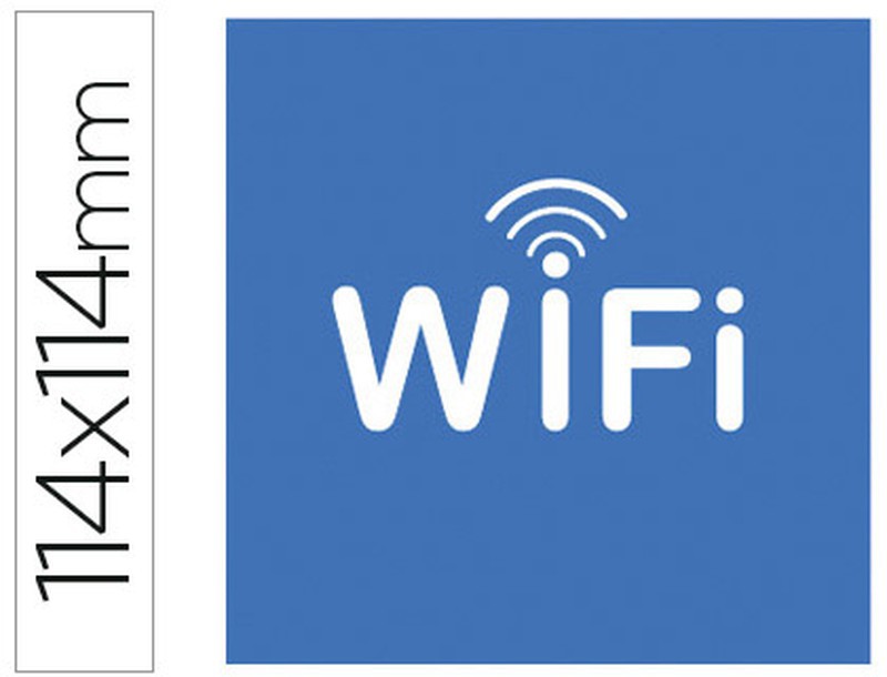 Etiqueta Adhesiva Apli De Señalizacion Simbolo Wifi 114x114 Mm — Firpack