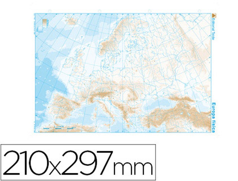 Mapa Mudo B/N Din A4 Europa Fisico — Firpack