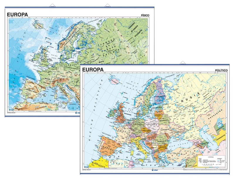 Mapa Mural Europa Fisicopolitico 140x100 Cm — Firpack 6774