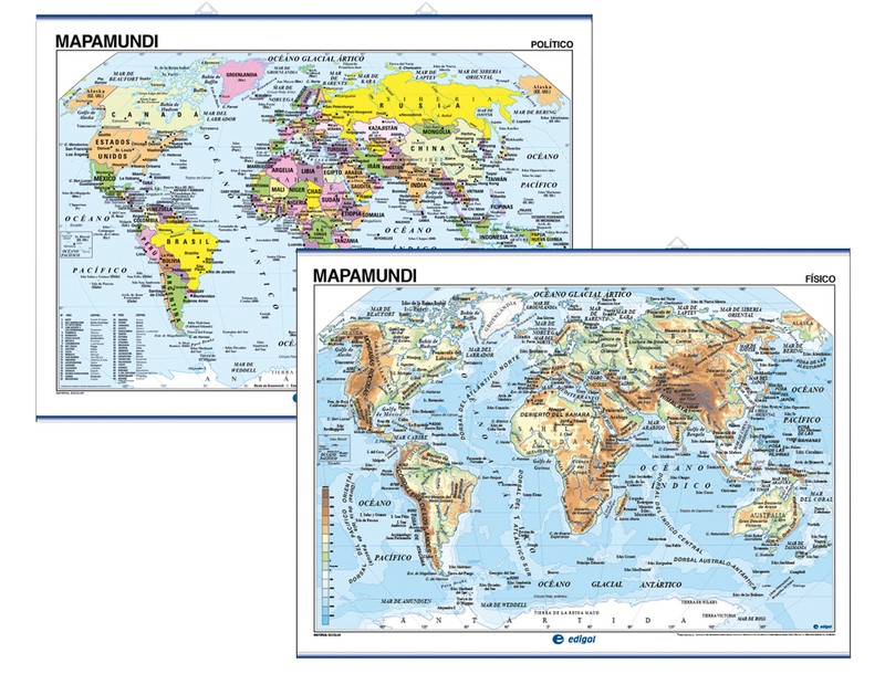 Mapa Mural Mundi Planisferio 140x100 Cm — Firpack 6753