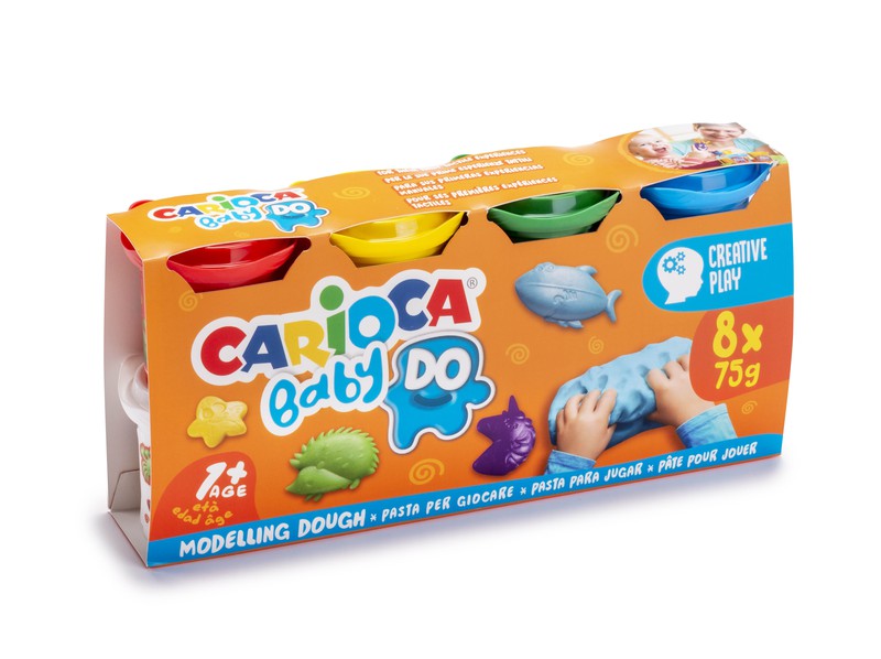 Pasta De Modelar Carioca Baby Dough Bote 75 G Set De 8 Colores Surtidos —  Firpack