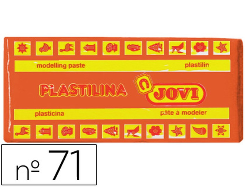 Plastilina Jovi 70F tamaño pequeño caja de 30 unidades colores  fluorescentes surtidos