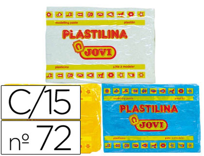 Plastilina Jovi 72 Tamaño Grande Caja De 15 Unidades Colores