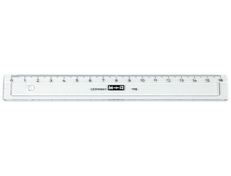 Regla M+R 16 Cm Plastico Transparente Con Bisel — Firpack
