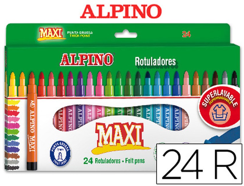 Caja de Rotuladores Alpino 24 Colores Surtidos