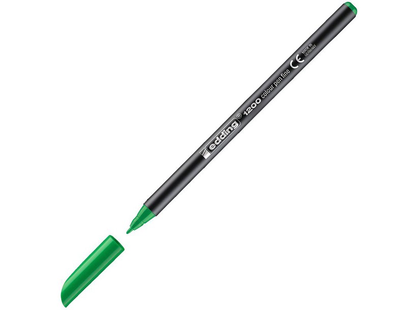 Rotulador edding punta fibra 1200 verde n.4 punta redonda 0.5 mm :  : Oficina y papelería