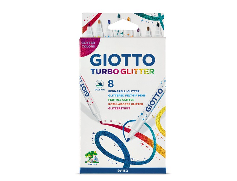Rotulador Giotto Turbo Glitter Purpurina Caja De 8 Unidades — Firpack