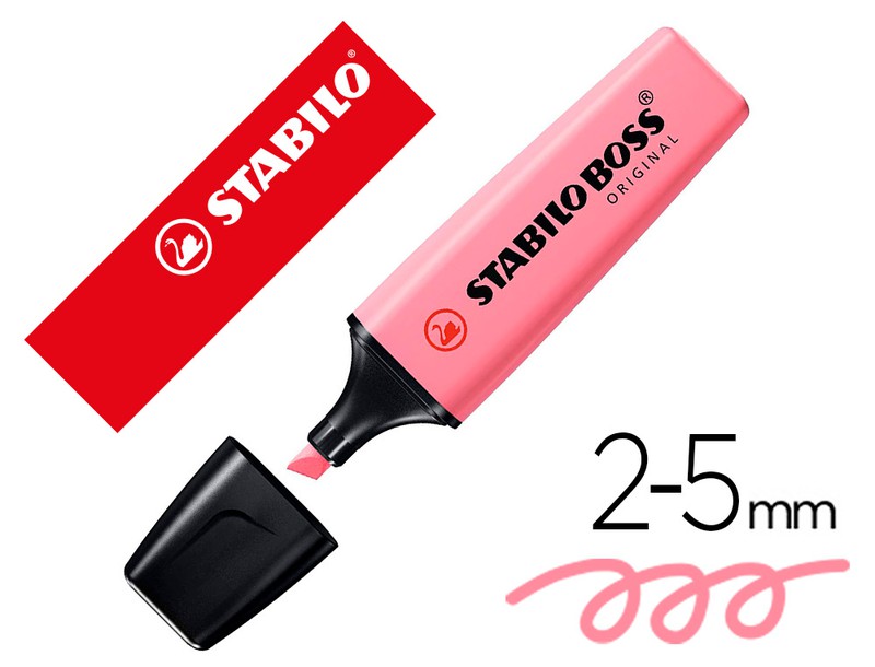 Rotulador Stabilo Boss Fluorescente 70 Pastel Rosa Cerezo En Flor — Firpack