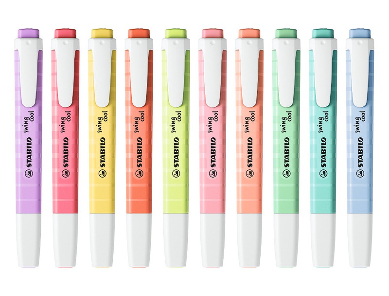 Estuche 4 marcadores fluorescentes stabilo swing cool pastel