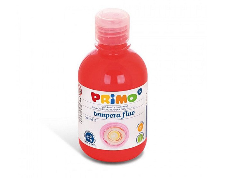 Tempera Liquida Primo Escolar 300 Ml Rojo Fluorescente