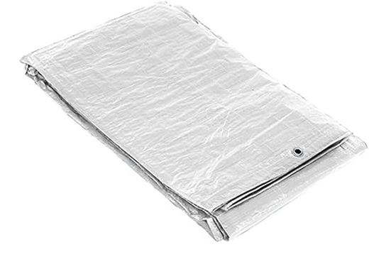 Toldo Impermeable Blanco Con Ojales 80 Gr